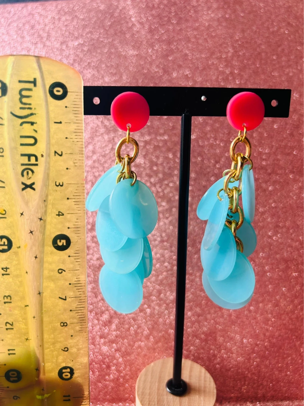 Paire de boucles d’oreilles upcyclées fantaisie – photo 4